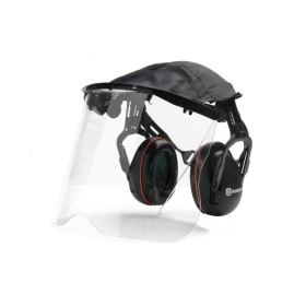 Ochronniki słuchu z osłoną twarzy z plexi