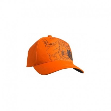 Pomarańczowa czapka Xplorer z nadrukiem pilarki